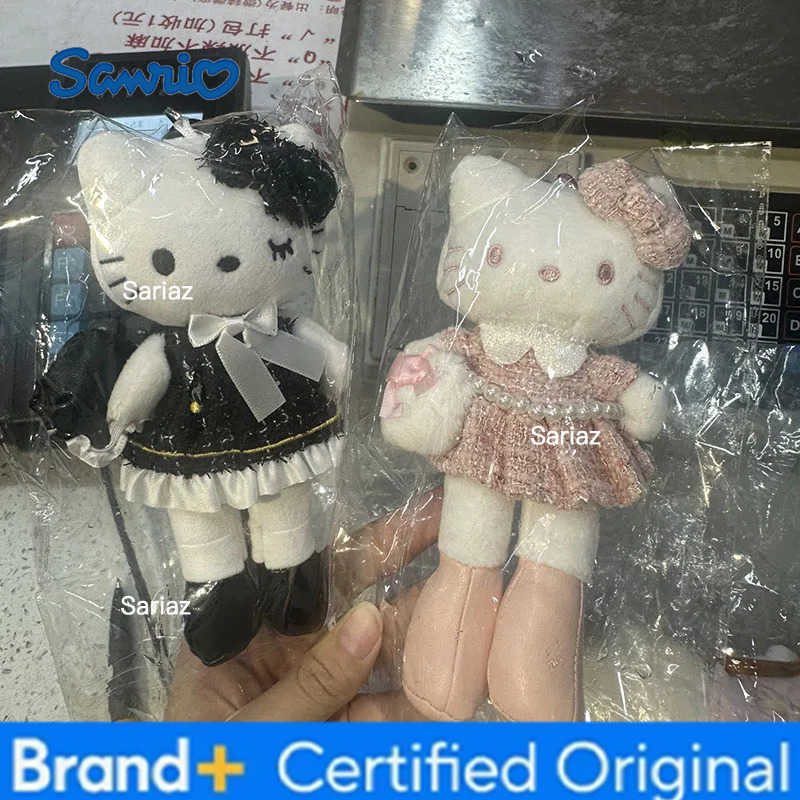 Sanrio Hello Kitty Series Kawaii Wear Skirt Long Leg Kitty Cat Pendant Stuffed Plush Toy Doll Bag Pendant Keychain Doll Gift H251225