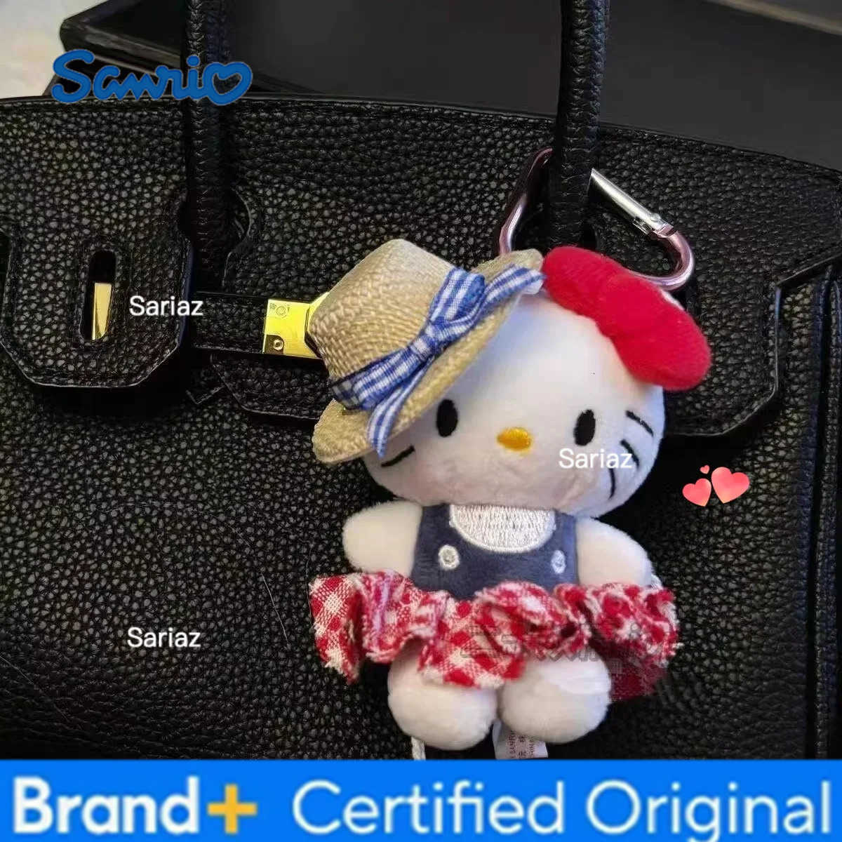 Sanrio Cute Anime Hellokittys Keychain Anime Cartoon Kitty Cat Plush Hanging Key Chain Backpack Accessories Pendant Girl Gifts H251225