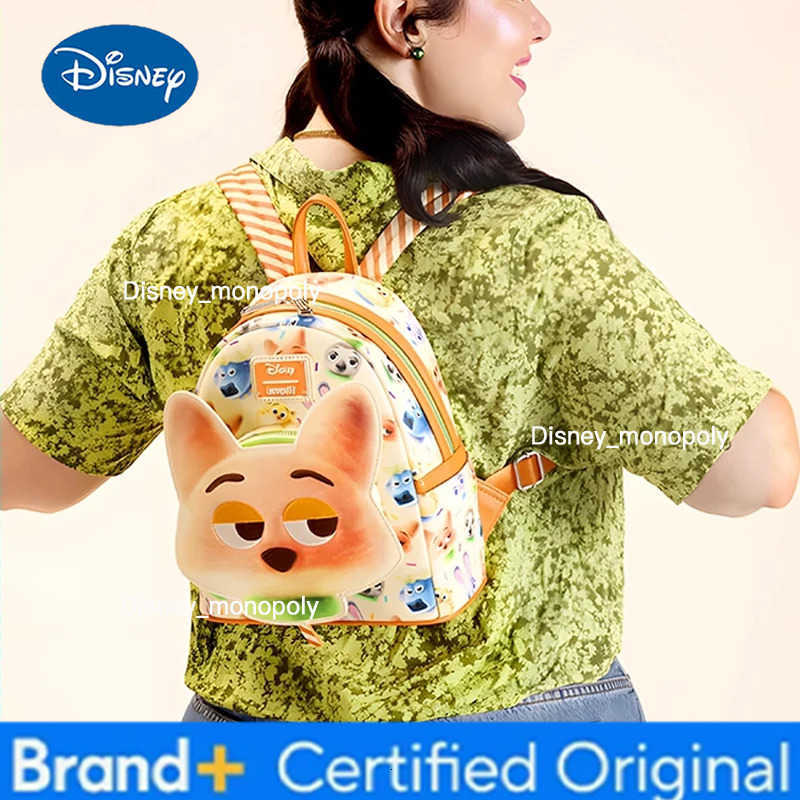 Disney Zootopia 2 Nick Fox Mini Backpack With 3D Ears Candy Sprinkle Pattern - Flash Chief Bogo Benjamin Clawhauser H251225