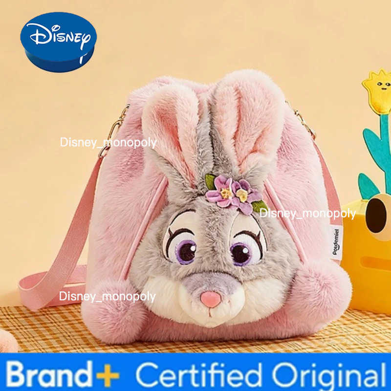 Disney Judy New Plush Womens Handbag Cartoon Cute Womens Plush Shoulder Messenger Bag Fashion Casual Womens Bag High Quality H251225