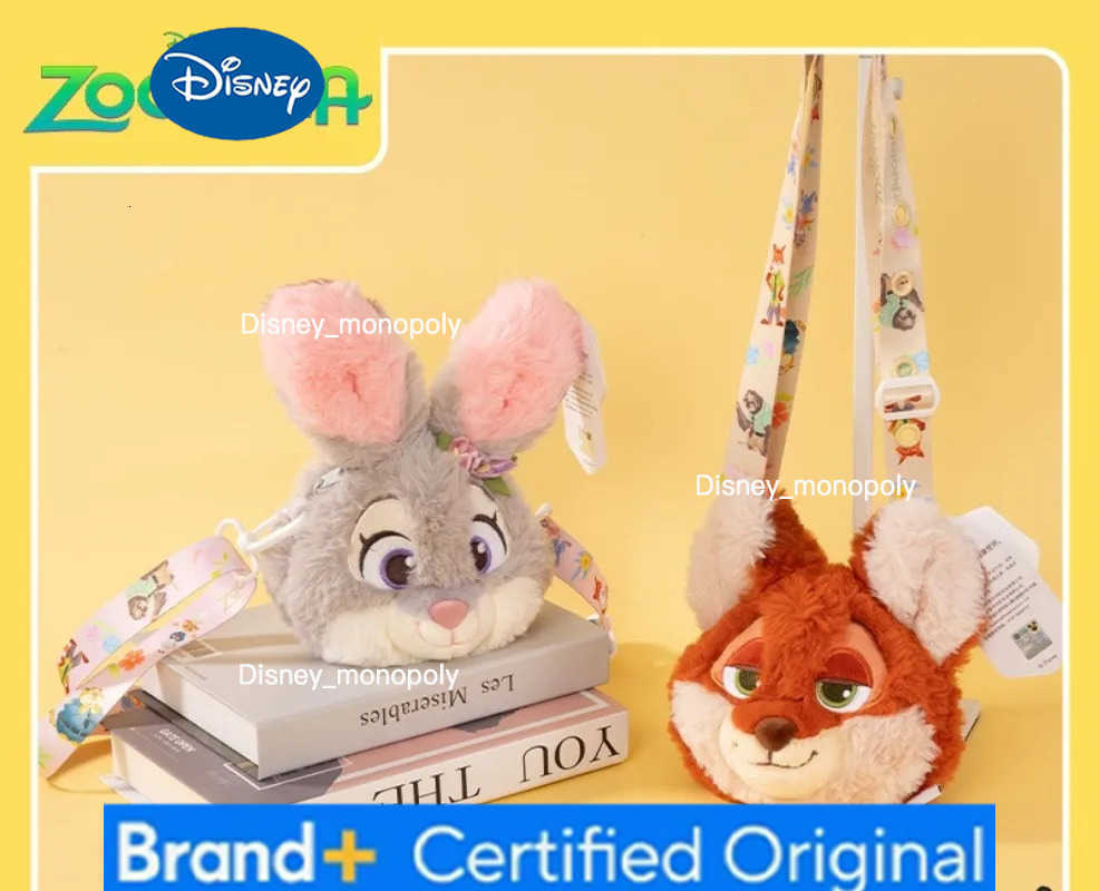 Disney The latest crossbody bag from Zootopia in 2025 a Judy Nick head-shaped doll single-shoulder bag as a birthday gift H251225