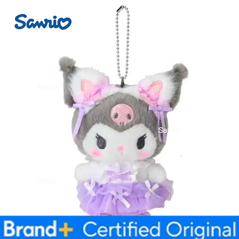 Sanrio Kawaii Kuromi Cinnamoroll Plush Toys Keychain Cartoon Hello Kitty My Sweet Piano Backpack Pendant Girls Birthday Gifts H251225
