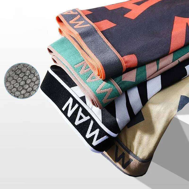 4 Pcs PantiesThin Underwear Quick Drying Breathable Shorts Ice Silk Underpants Fashion New Men's Boxer X251225