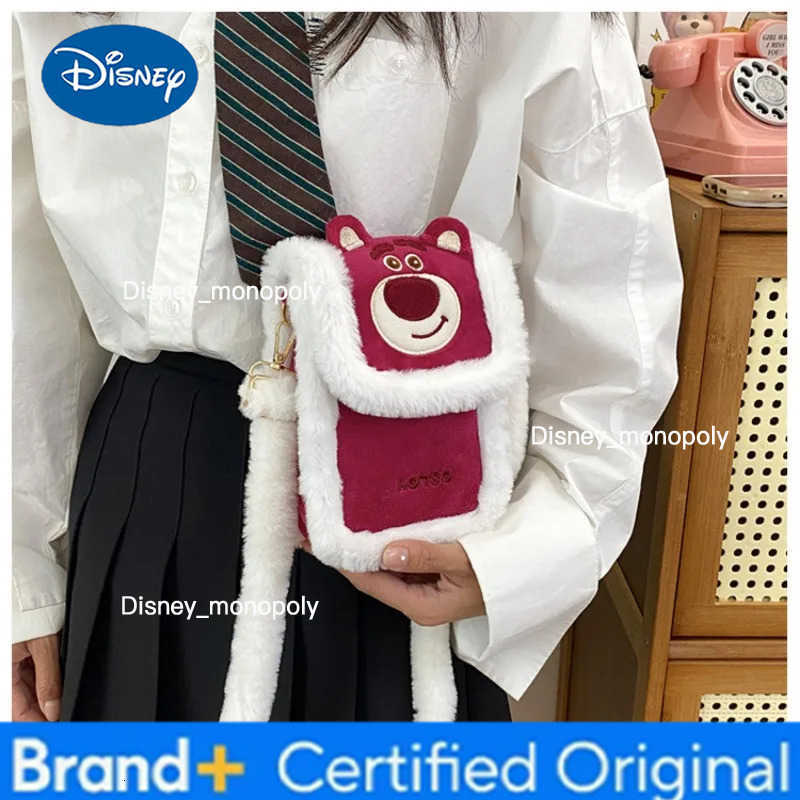 Disney 2024 New Plush Cartoon Stitch Womens Crossbody Bag Fashionable Cute Casual Travel Mobile Phone Bag H251225