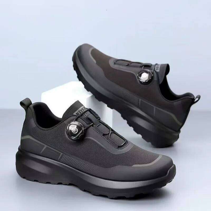 Original New Men Rotating-button Driving Sneakers Platform Casual Walking Outdoor Wear-resistant Running Sports Shoes Plus X251225