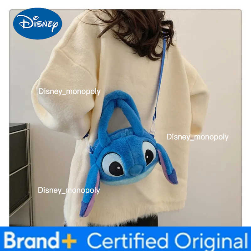 Disney New Lilo Stitch Plush Toys Kawaii Plush Messenger Bag Girl Handbag Anime Stuffed Toys Children Cartoon Plushie Soft Bag H251225