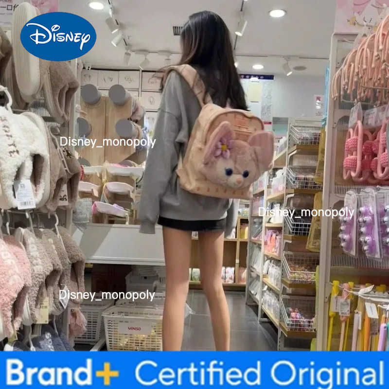 Disney Lina Belle New Style Plush Backpack Cute Furry Fox Student School Bag Cartoon Backpack Gift Good Looks Send To Girlfriend H251225