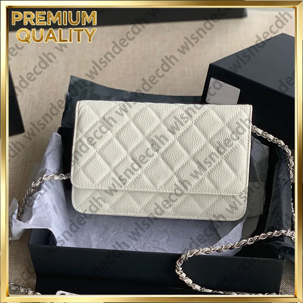 2026 lambskin Top Quality Fashion Bag Women Designer bag Wallet On Chain caviar bags Grained Shiny Calfskin Crossbody Bags Shoulder Purse handbag Jc