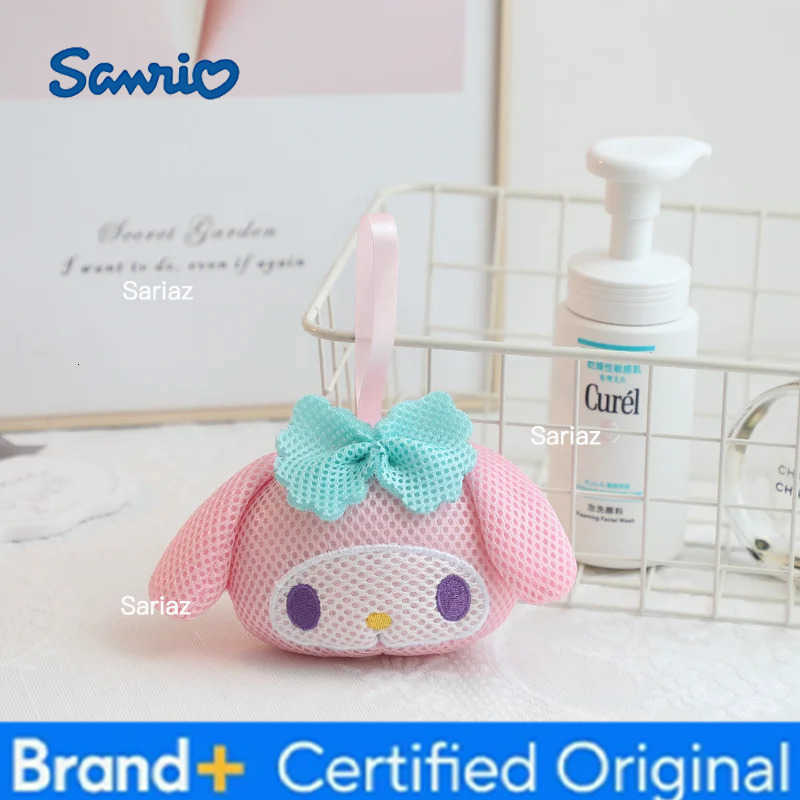 Sanrio Hangyodon Shower Mesh Foaming Sponge Soft Body Scrub Exfoliating Back Brush Skin Cleaner Bath Bubble Ball Bathing Toiletries H251225