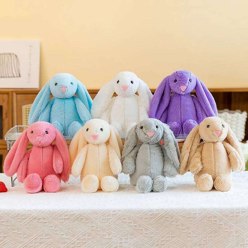 28cm Cute Bunny Rabbit Plush Long Ear Soft Stuffed Doll Girls Kids Baby Toy Kawaii Animal Birthday Gifts X251225