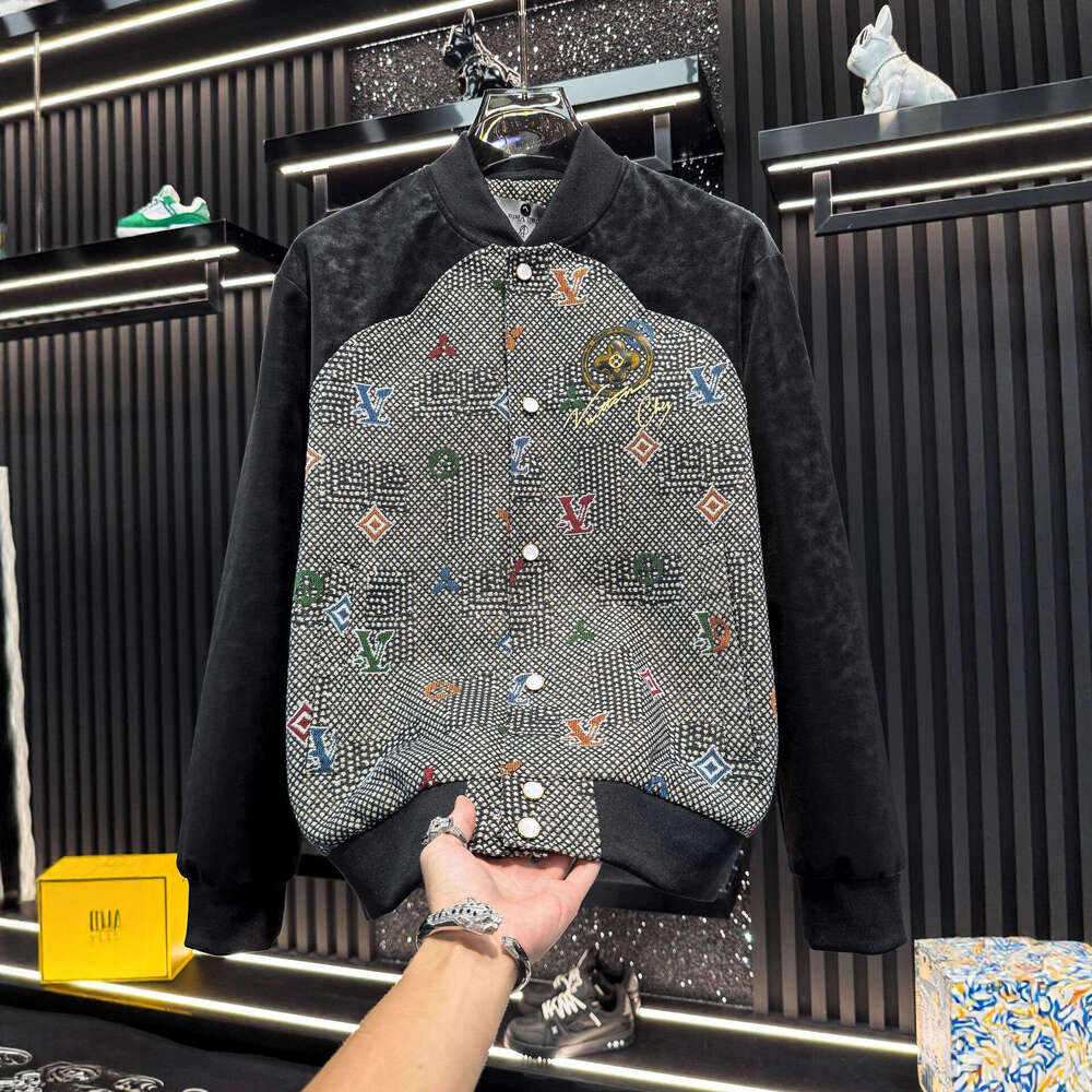 Patchwork Embroidery High-End 2025 New Autumn Trendy Brand Light Luxury Men's Jacket