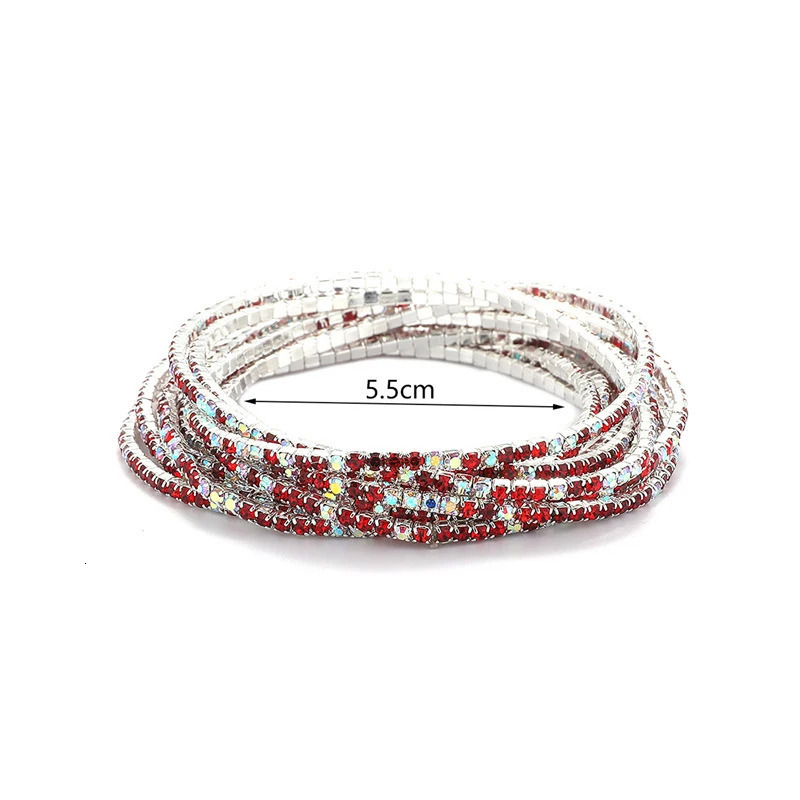 5PcsLot Elastic Crystal Bracelets 2mm Charming Gold Color s Metal Bangle Bracelet Jewelry DIY Gift 251219
