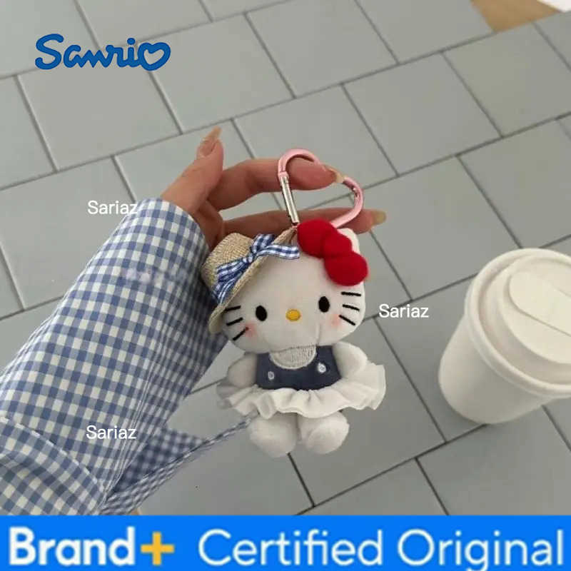 Sanrio Cute Plush Doll Keychain Hello Kitty Kawaii Super Cute Glasses Doll Bag Pendant Cartoon Giving Christmas Gifts To Girls H251225