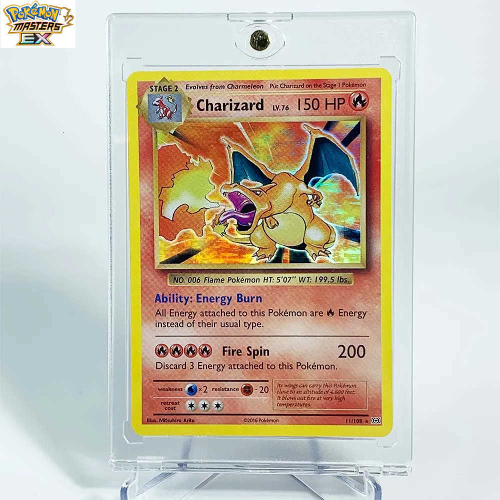 1996 1st Edition Pokemon Collection Cards with Magnetic Card Holder Charizard Blastoise Lugia PTCG Game Proxy Cards Toys Gifts L251225ZKUE