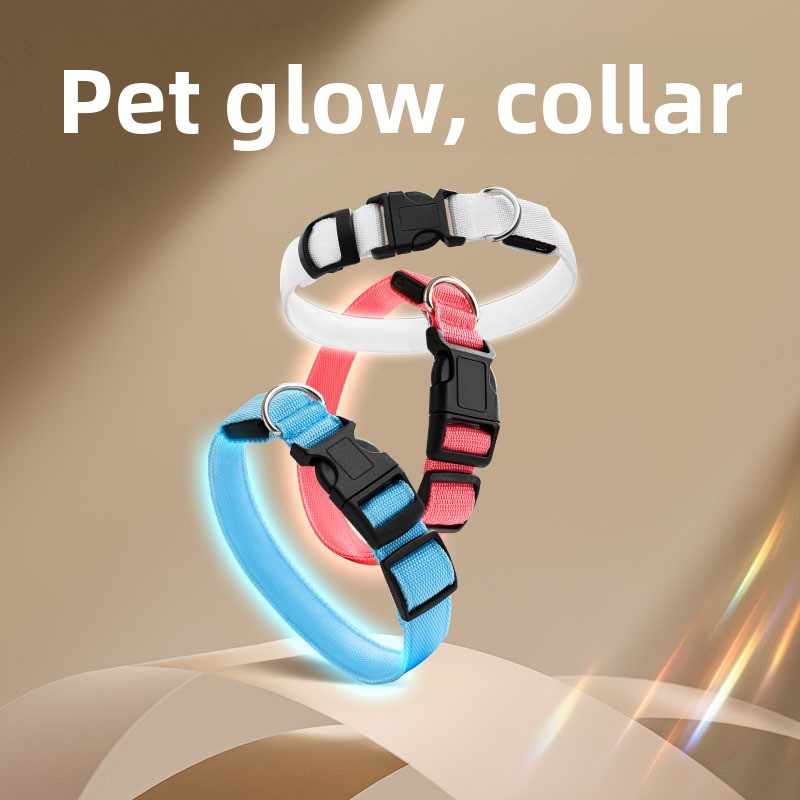 New Arrival LED Glowing Dog Collar USB Rechargeable Pet Collar Anti Lost Hot Selling for Dogs