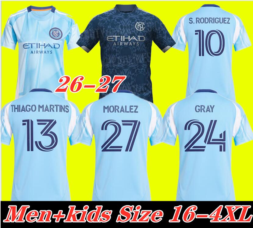 SOCCER JERSEYS 2026 2027 New York City FC Home Away NYCFC 26 27 THIAGO MORALEZ Talles Magno Keaton Fans Player Version Football Shirts Goalkeepere Men Kids
