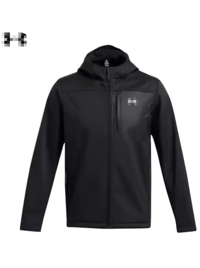 SpringUA Designer jacket stand-up collar Storm Cold Gear Infrared Shield 2.0 Waterproof Windproof Hooded Long Sleeve Jacket Men Black