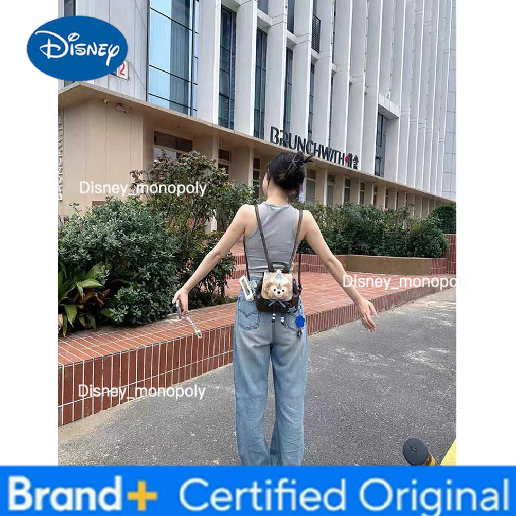 Disney Cute Christmas Bear Plush Cartoon Backpack for Children Large Capacity JK Backpack Birthday Gift for Girl H251225