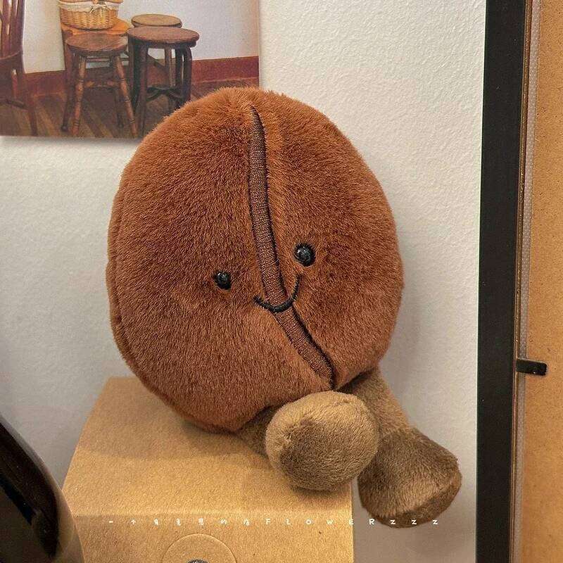Adorably Bean Plushies Soft Doll Brown Coffee Food With Foot Plush Toy Funny Home Decor Xmas Gifts Girl X251225