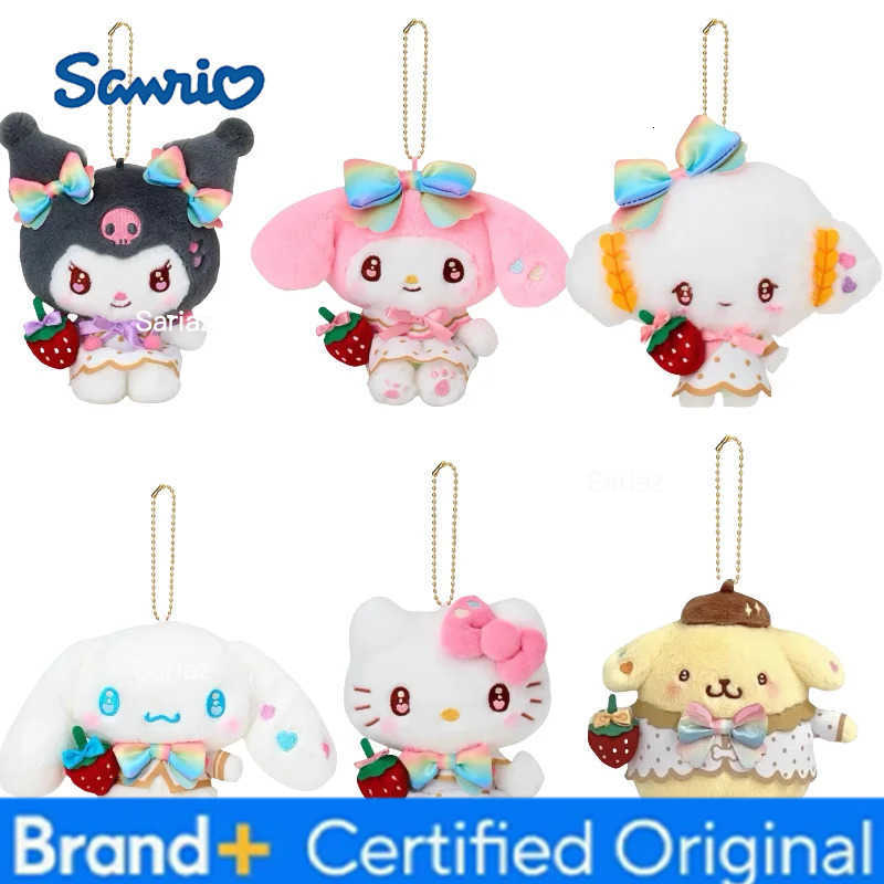 Sanrio Kawaii hello kitty Cogimyun my melody Strawberry News 50th anniv Series anime plush Keychain Cute Backpack Pendant Gift H251225