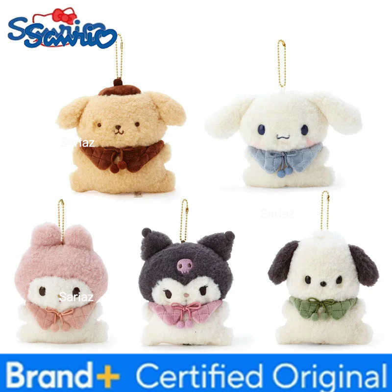 Sanrio Kawaii Plush Keychain Kuromi My Melody Doll Keychains Anime Cinnamoroll Pochacco Stuffed Toys Keyring Kid Christmas Gifts H251225