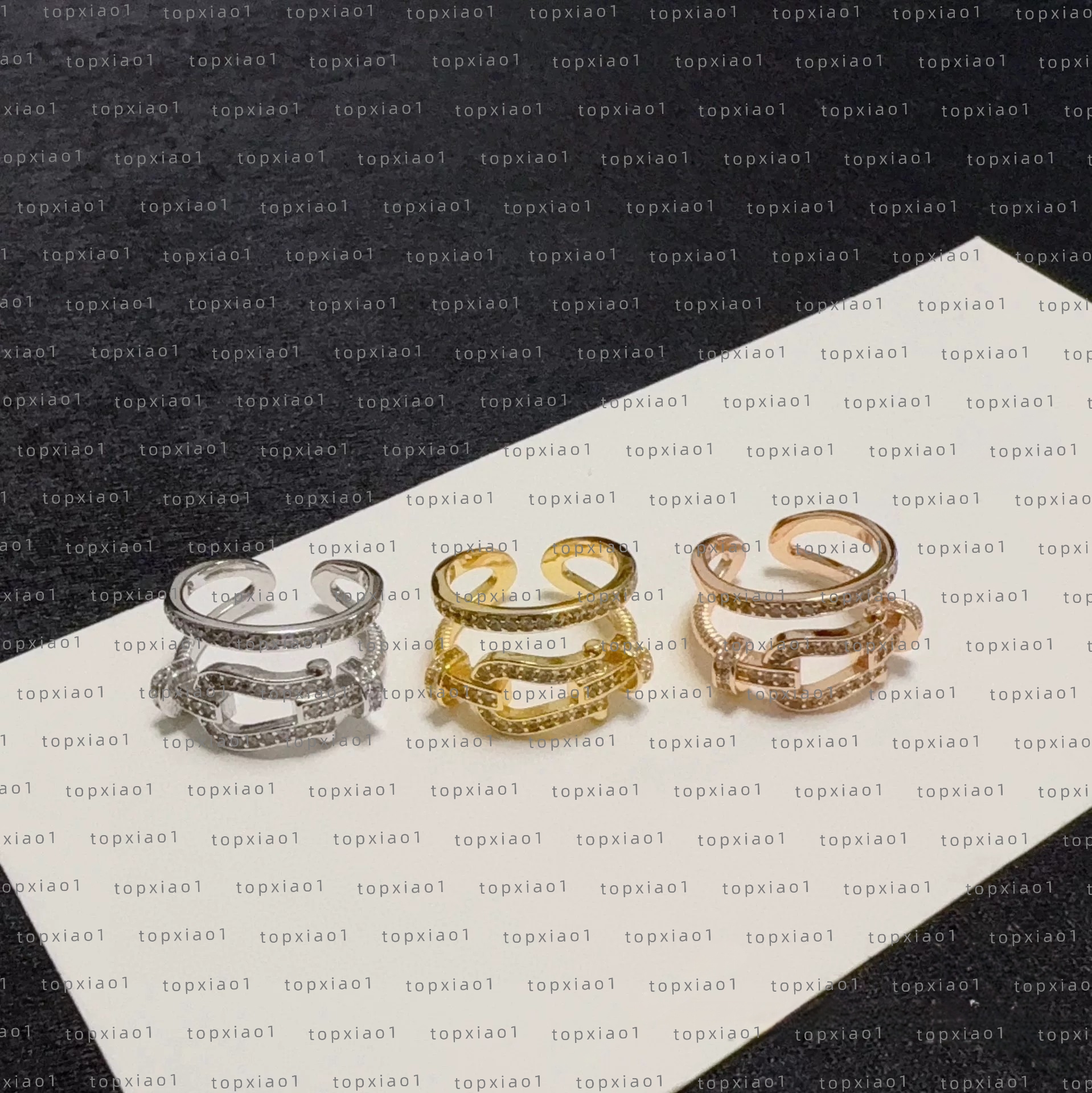 rings women designer fredd rings designer for women Freded rings for women fredly designer rings Full diamond hollow horseshoe buckle ring Freddie open rings for men