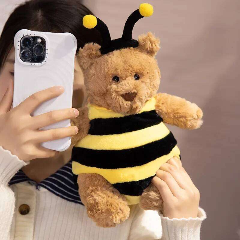Cute Squishy Teddy Bear Transform Into Bee Plush Doll Owl Penguin Duck Rose Pluchies Toy Fun Valentine'S Day Gift X251225