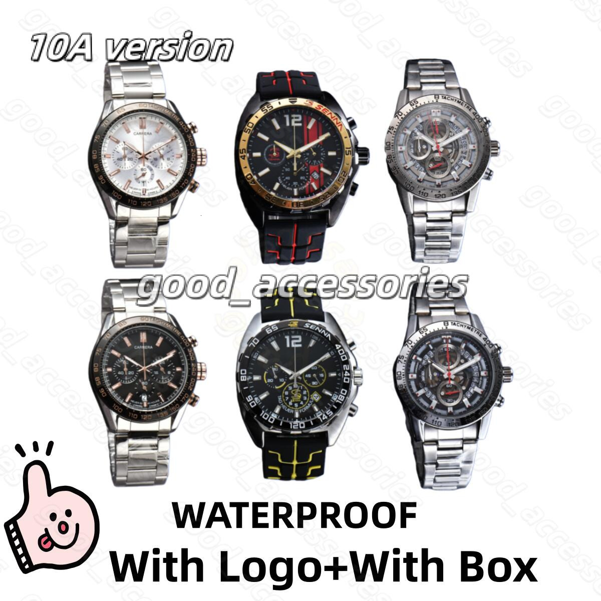 2026 10A TAGly Hueuer Watch Designer Top Quality TAGly Heuererity Watch F1 Luxury Superclone Aquaracers Watch Chronograph Mens Watch Quartz/automatic Watch 34e