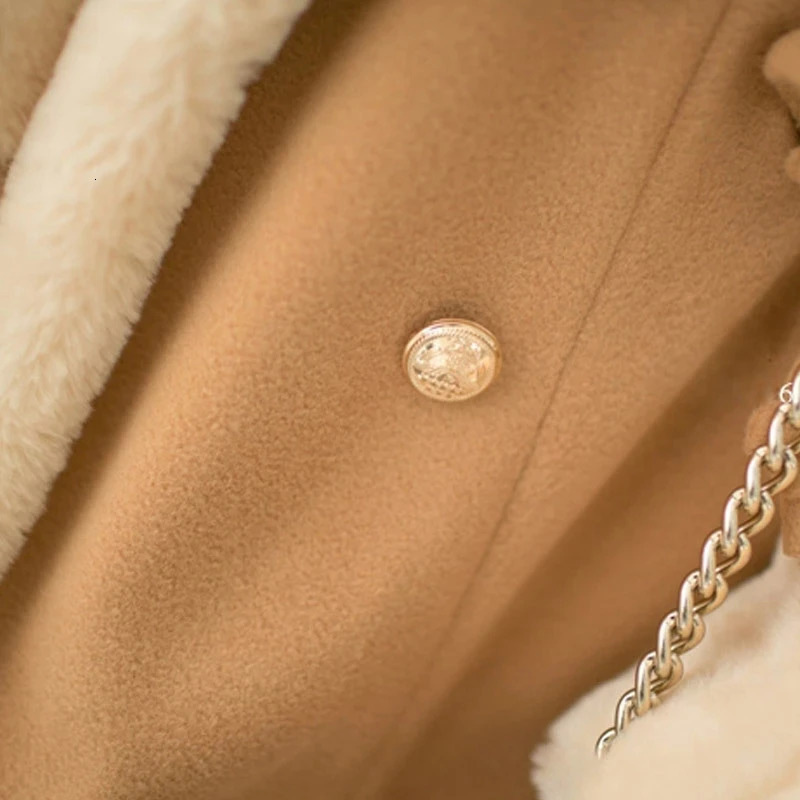 Autumn And Winter Jackets For Women Casual Solid Slim Thick Double Breasted College Wind Female Cotton 251225