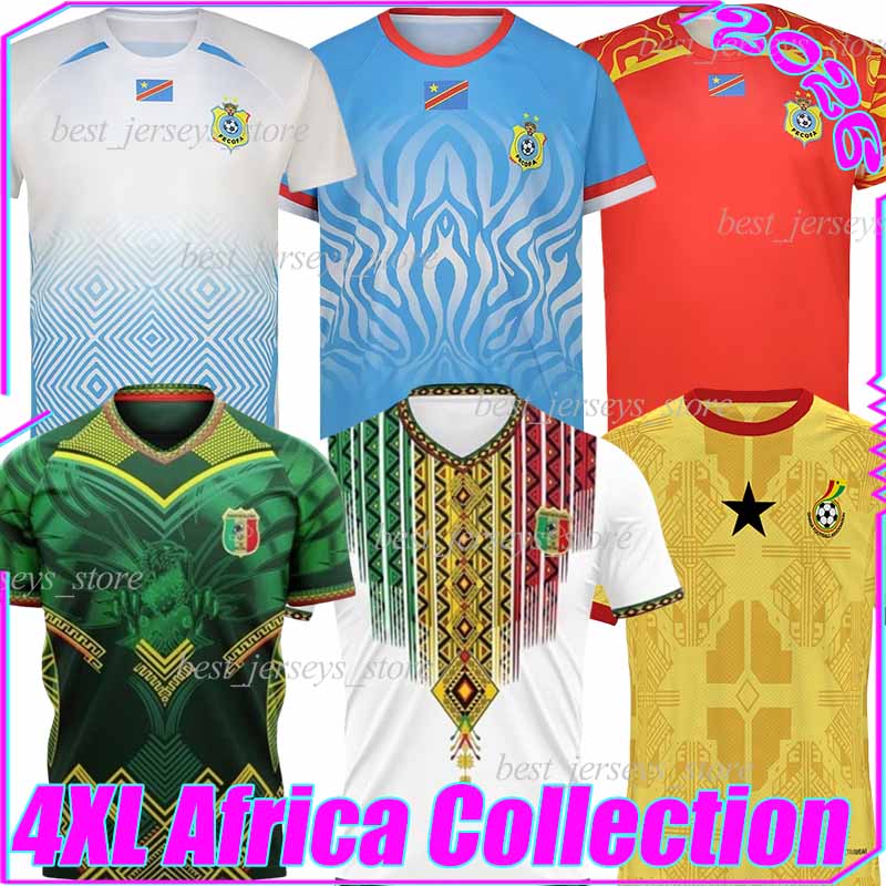 4XL 2026 Congo Mali Ghana Gabon Africa Soccer Jerseys 25/26 BAKAMBU T.BONGONDA ELIA MAYELE MBUKU KAMORY DOUMBIA D.NENE DOUMBIA SINAYOKO SYLLA CAMARA Football Shirt