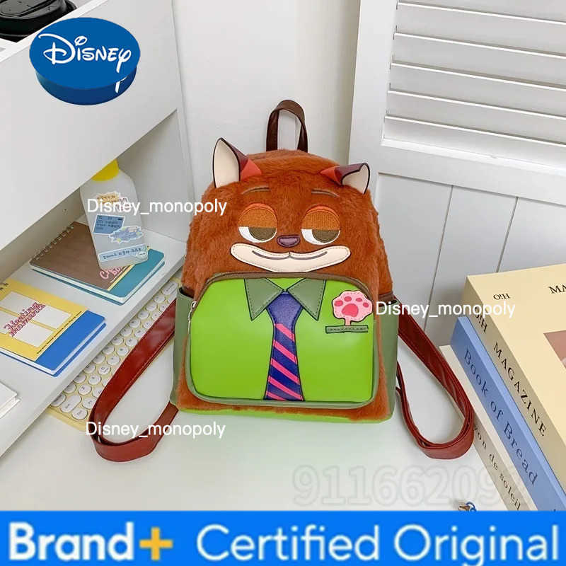 Disney Judy Nick New Childrens School Bag Cartoon Casual Childrens Backpack Fashion Lightweight Casual Womens Mini Backpack H251225