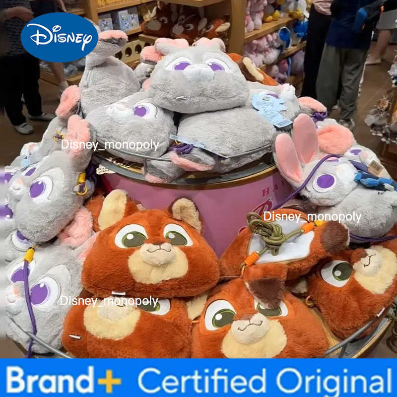 Disney Zootopia Judy and Nick plush embroidered 3D crossbody bag cute cartoon personality creative fashion snack bag holiday gift H251225