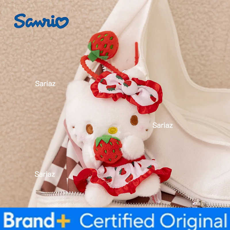 Sanrio 12cm Genuine Small Pendant My Melody Kuromi Cinnamoroll Hellokitty Plush Keychains Christmas Birthday Gifts For Kid H251225