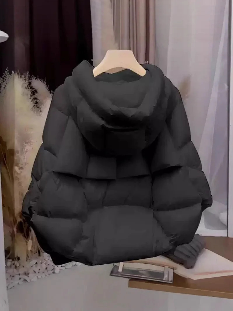 Womens Short Hooded Cotton Jacket Beige Winter Arrival Warm Bread Style Coat Clothes Padded 251225