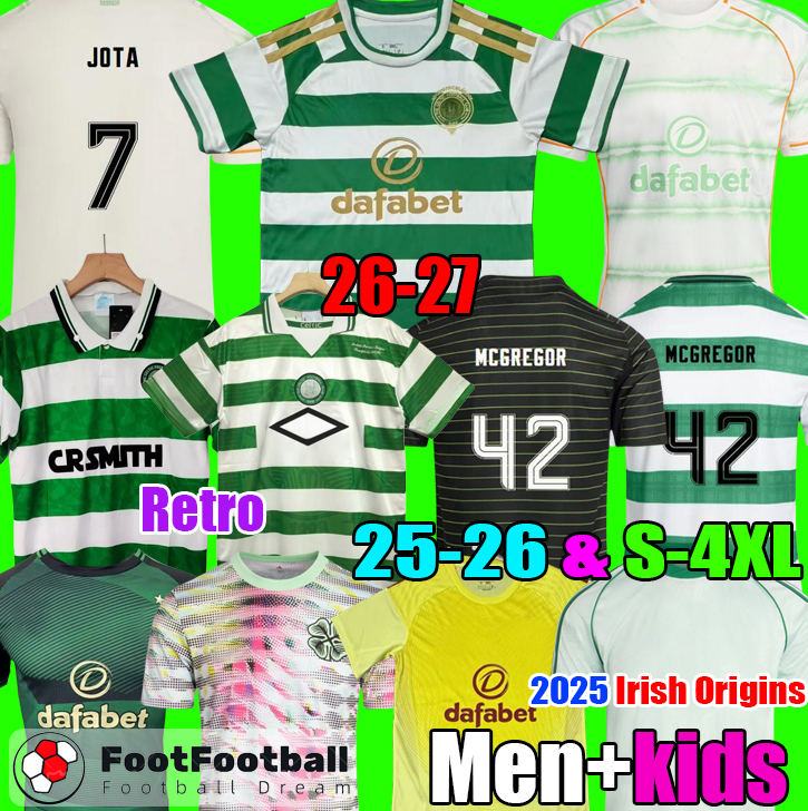 2025 CELTICFC jerseyS 24 25 26 football shirt Soccer Jerseys Irish Origins 2026 JOSEPH Football Shirt TURNBULL CHRISTIE JOTA FORREST Men Kids kit tops set Uniform