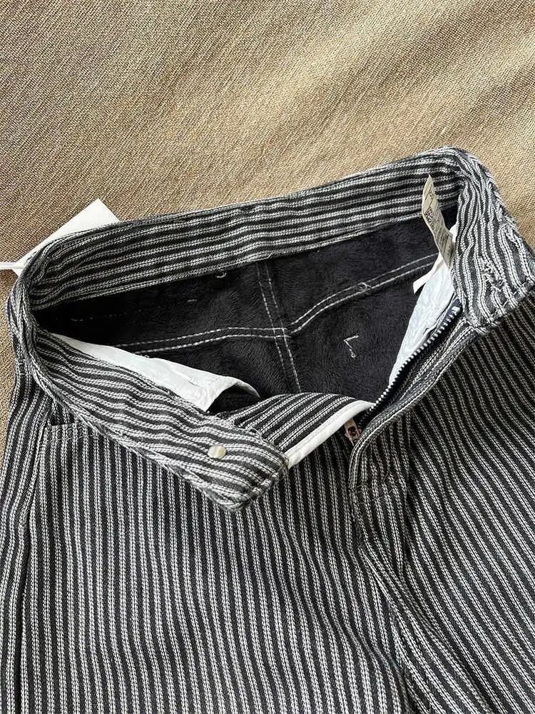 Winter Womens Korean ner Striped Velvet Denim Pants Y2K 2000s Warm Vintage Baggy Jean Japanese Harajuku Jeans In 251225