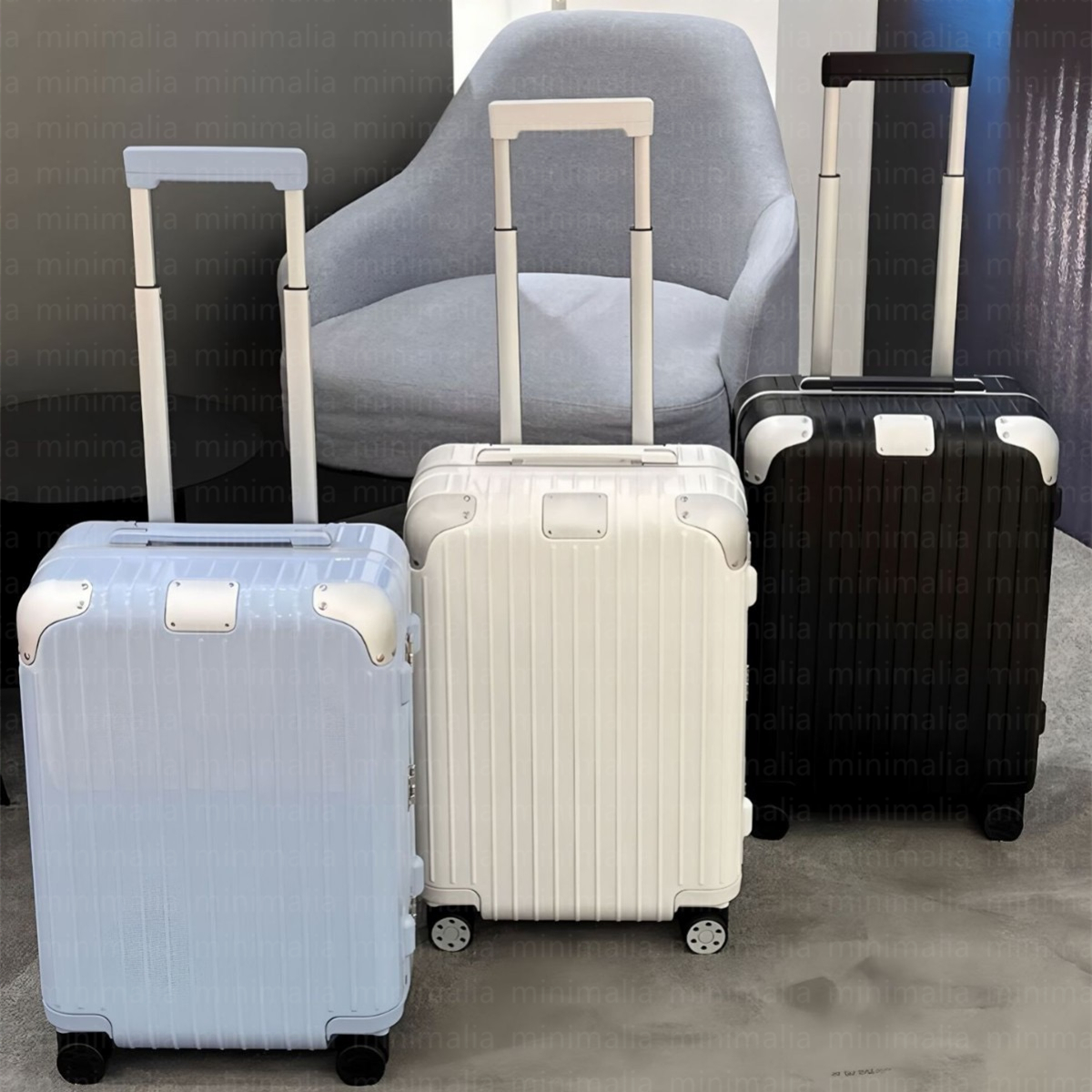 RM luggage designer Boarding suitcase handle trolley case with universal wheels luggage Hybrid aluminum magnesium alloy Carry on