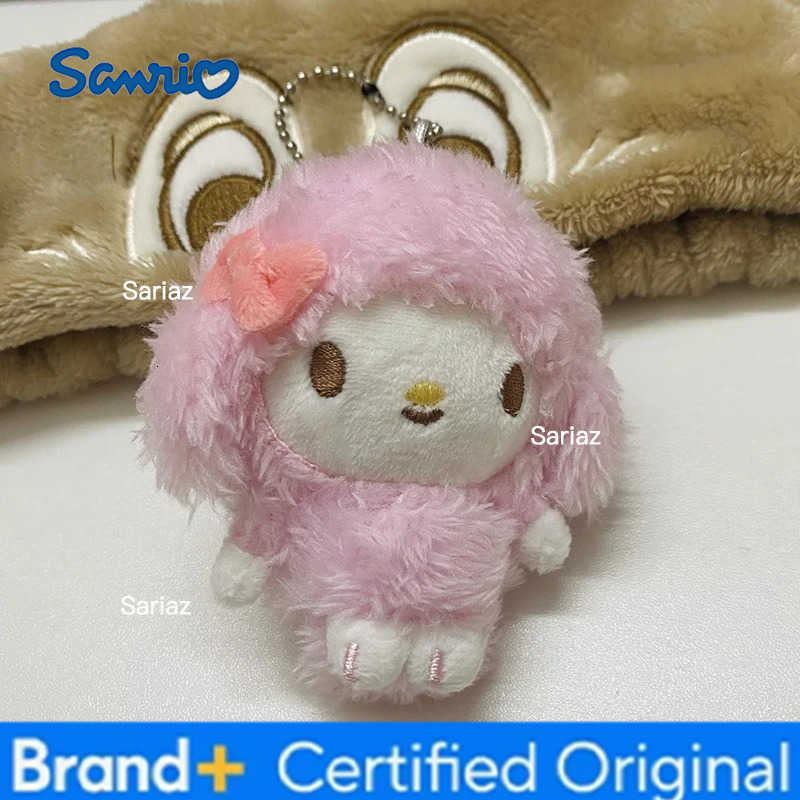 Sanrio Kawaii Piano Plush Keychain Cartoon Anime Pink Lamb Plush Pendant Stuffed Toy Plush Doll Keychain Bag Decoration Gift H251225