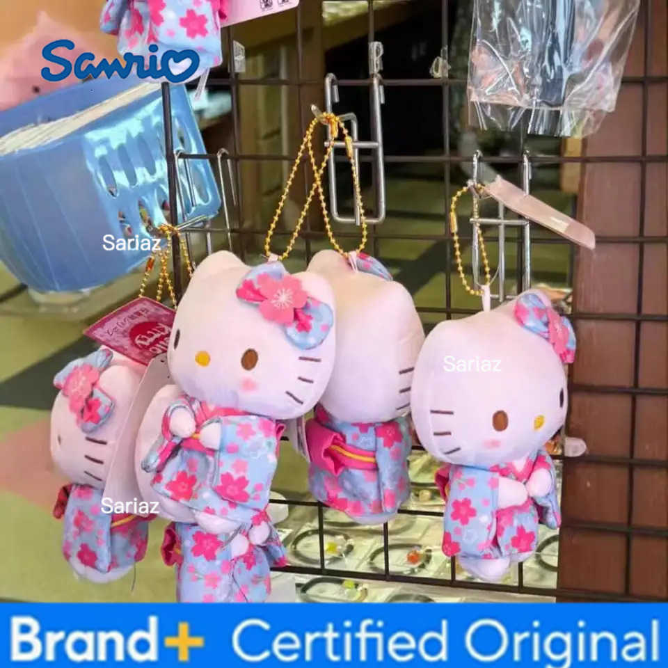 Sanrio Kimono Hello Kitty Stuffed Doll Hanging Keychain Cartoon Kitty Cat Stuffed Keychains Bag Accessories Gift Car Key Hanging H251225