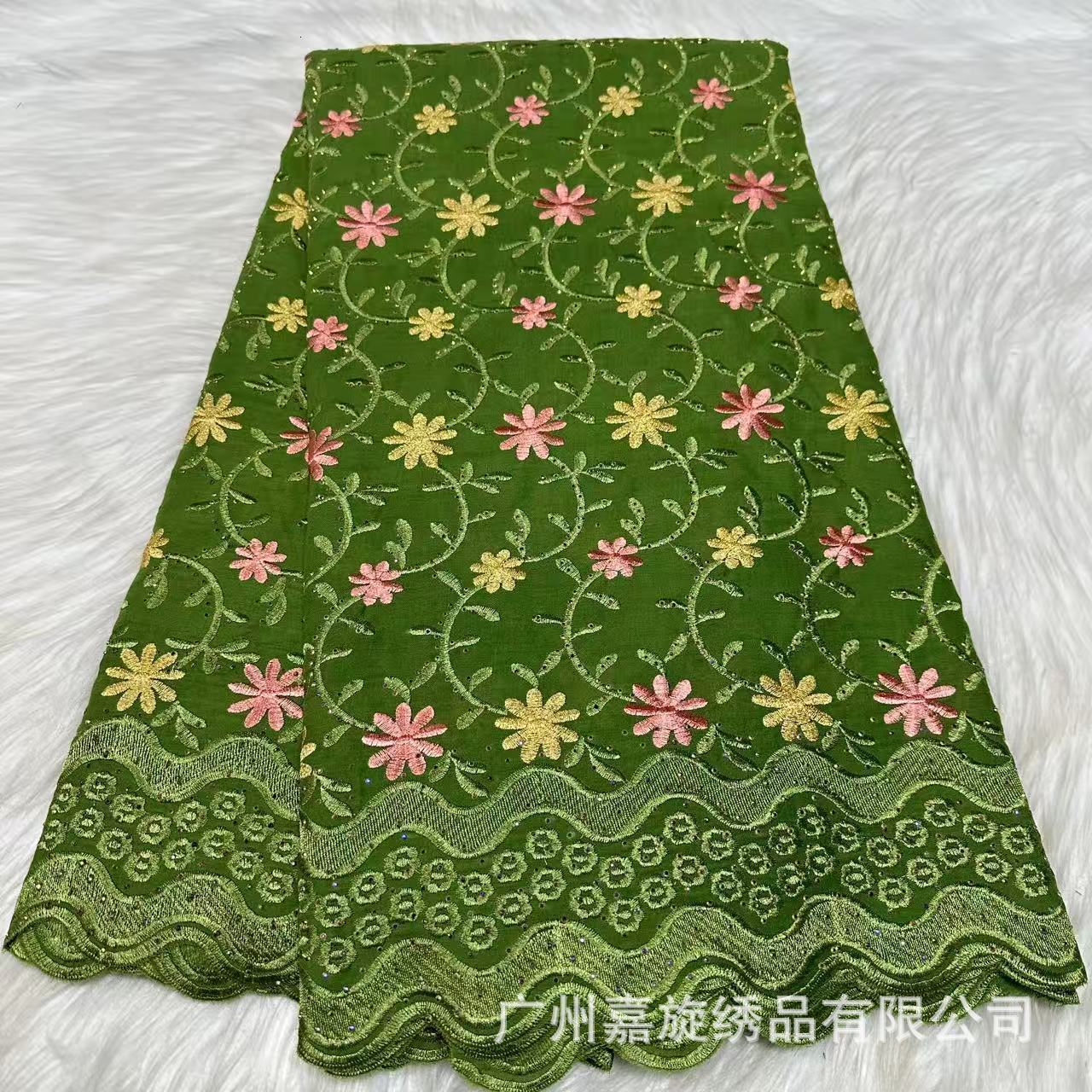 Latest Swiss Voile Lace In Switzerland Embroidered Cotton African Lace Fabric High Quality For Women Wedding Party QF0927 240618