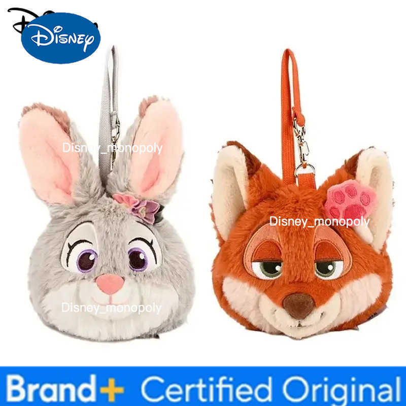 Disney Zootopia Judy Niki Plush Coin Purse Cute Cartoon Doll Pendant Keychain Stuffed Animals Plush Purses Toys Hobbies H251225