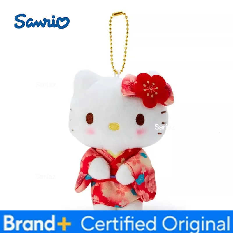Sanrio New Cute Sakura Kimono Series Cat Plush Pendant Keychain Pendant Girl Heart Gift Womens Bag Pendant Childrens Gift H251225