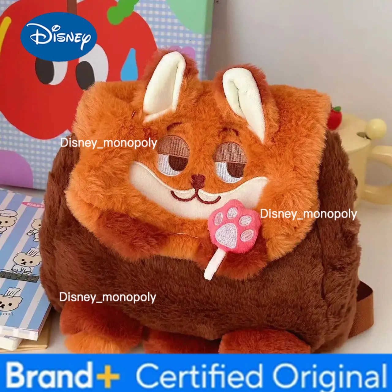 Disney New Zootopia Backpack Plush Nick Judy Cartoon Backpack Large Capacity Shoulder Bag Unisex Travel H251225