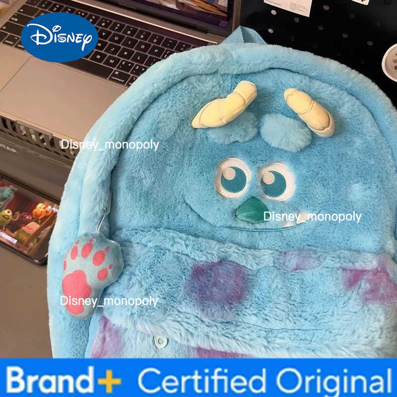 Disney Cartoon Strawberry Bear Sullivan Backpack Japanese Ins Plush Junior High School College Student Large Capacity School Bag H251225