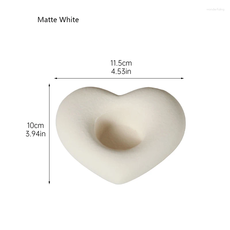 Candle Holders Heart Ceramic Valentines Holder Decor Love Candlestick Elegant Wedding Centerpiece & Tabletop Decorations H260310