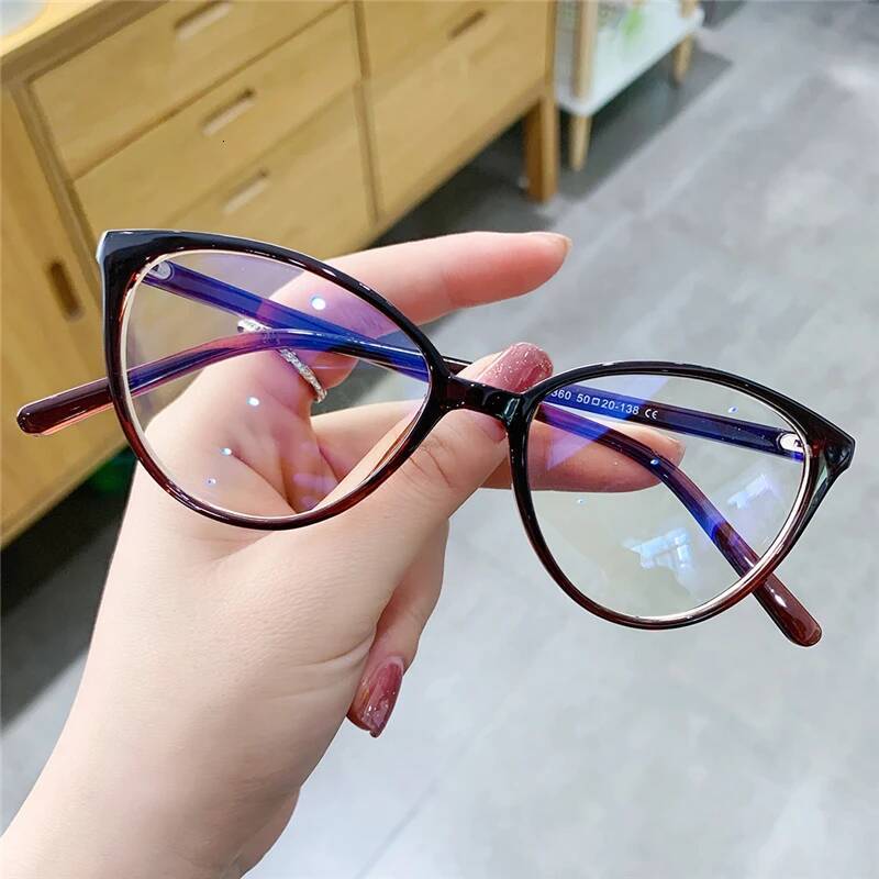 Leopard Frame 1.56 Aspheric Cat Eye Myopia Glasses With Prescription Women Men Single Vision Myopic Spectacles -0.5 -0.75 To -6 ddmythur