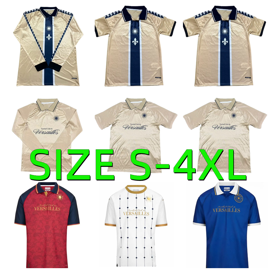 24 25 26 FC Versailles maillot Soccer Jerseys Vintage 2024 2025 2026 Versailles Home Away Third short sleeved long Football Shirt Men Fans Camiseta Futbol