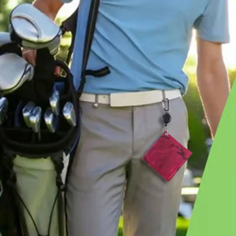 Club Cleaning Portable Bag Towel With Carabiner Clip Golf Accessories Cleaner Tool For Golfers Men Women Quickly