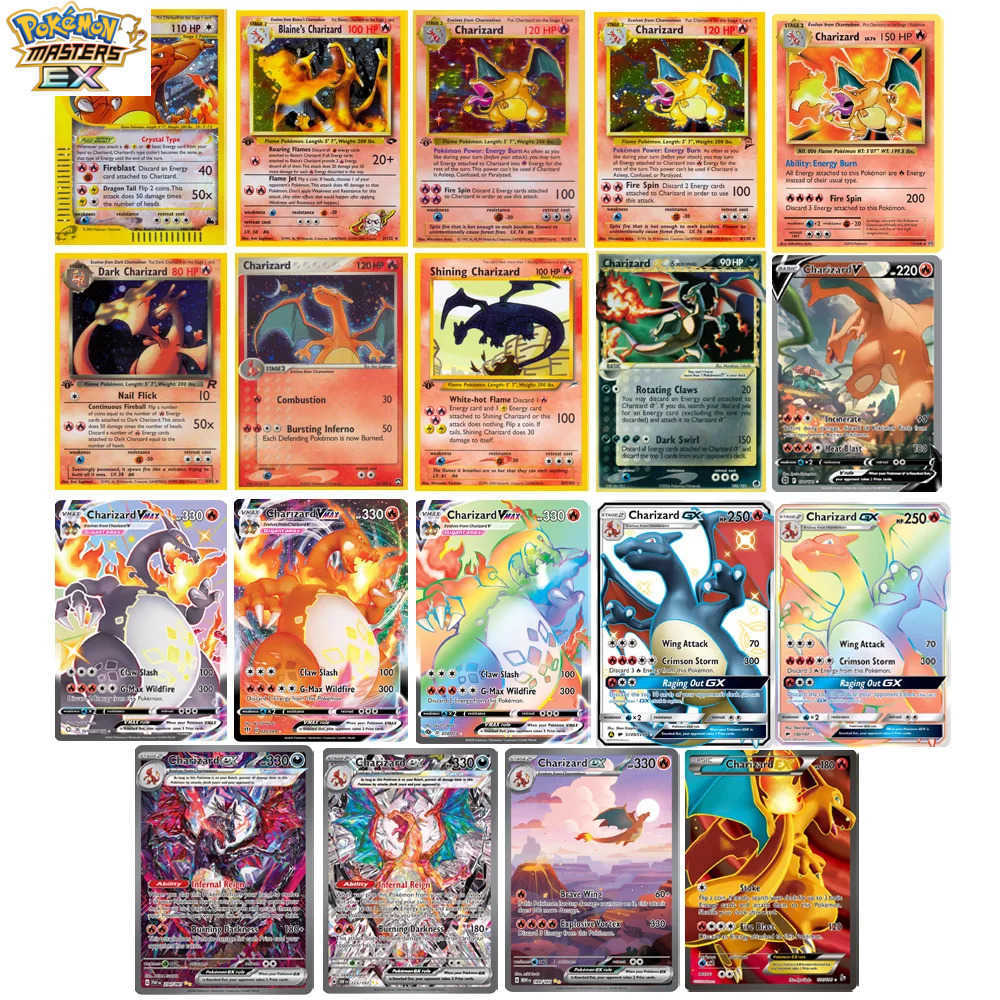 Charizard Pokemon Cards Shining Charizard Holographic Charizard Ex GX VMX Hobbies Rare Collection Battle Cards Toys Gifts L251225TW9O