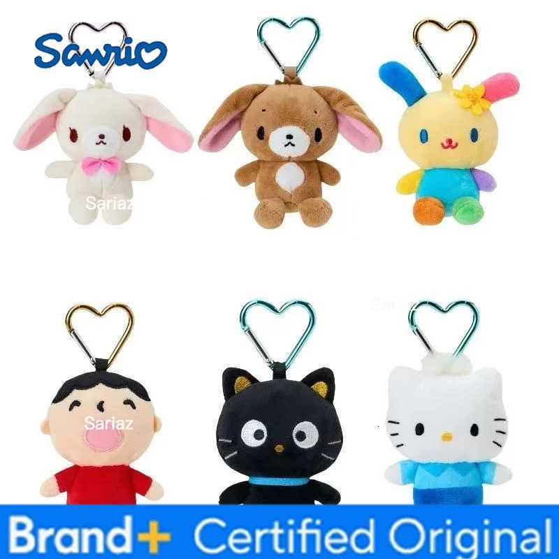 Sanrio 2025hot Plush Doll Keychain Love Knot Hello Kitty Daniel Sugarbunnies Mascot Usahana Chococat Keyring Bag Pendant Toy Doll gift H251225